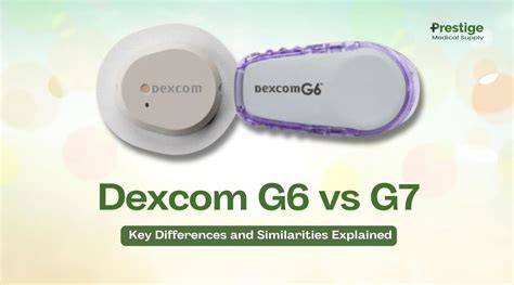 Grafic comparativ: Dexcom G7 vs Dexcom G6 - caracteristici principale pentru sarcină