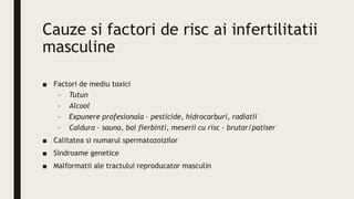 Factori de risc pentru infertilitatea masculină