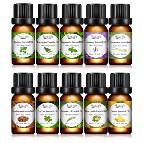 Set de uleiuri esentiale cu arome de citrice si menta