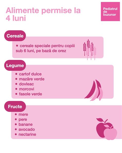 Infografic: etape tranzitie la alimente solide (0-24 luni) cu principale gusturi si cerinte nutritionale
