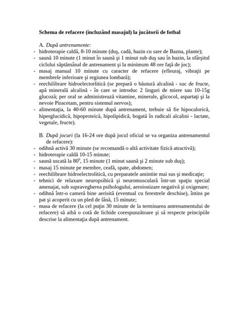 Schema recuperării după cezariană