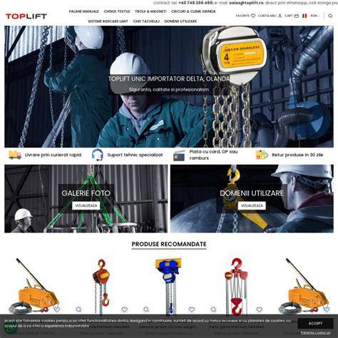 Palane si echipamente de ridicat in zona industriala