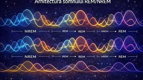 Infografic despre ciclurile somnului bebelușilor: REM vs NREM