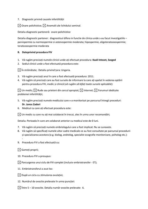 Pașii principali ai procedurii FIV