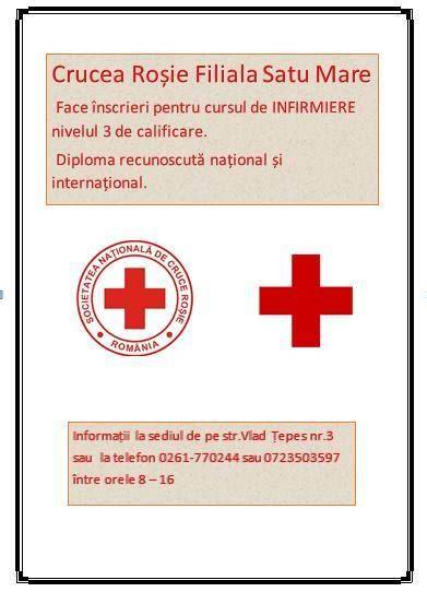 Hartă a rețelei de locații pentru cursuri infirmiere