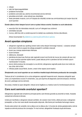 Simptome de alarmă după avort