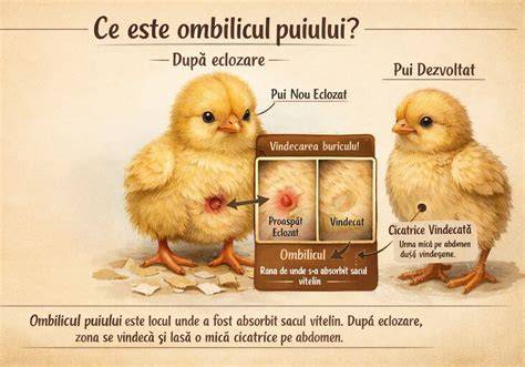 Imagine despre buricul puiului, identificare practică