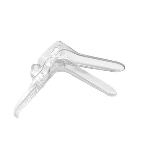 Speculum vaginal din plastic transparent, cu margini netezite, conceput pentru vizualizarea clară a pereților vaginali