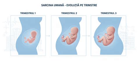 Ilustrație a celor trei trimestre de sarcină