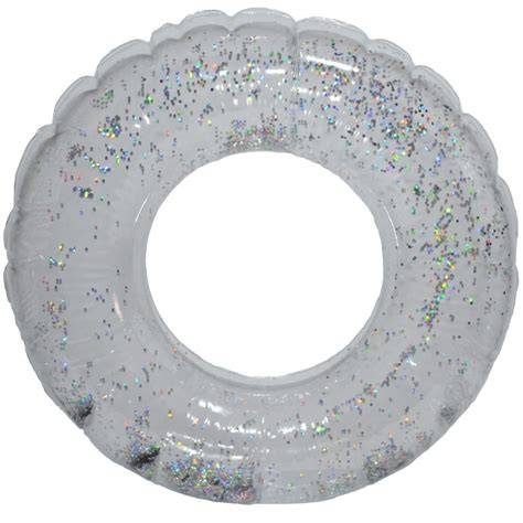 Colac înot cu sclipici 102 cm - detaliu strălucitor