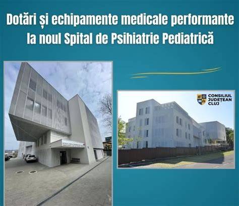 Plan architectural al noul Spital de Psihiatrie Pediatrică din Cluj-Napoca cu etaje și compartimente