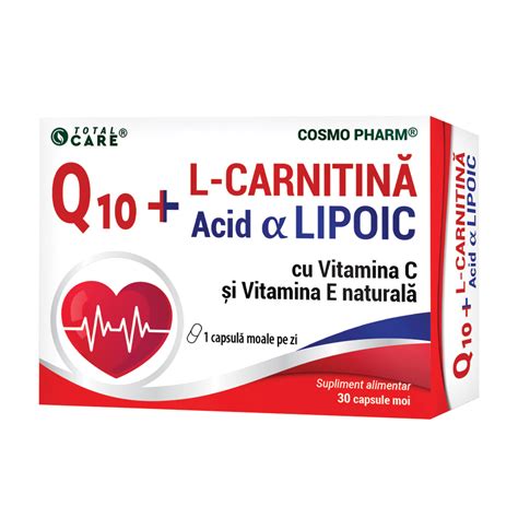 Coenzima Q10 si L-carnitina: schematic de interactiuni