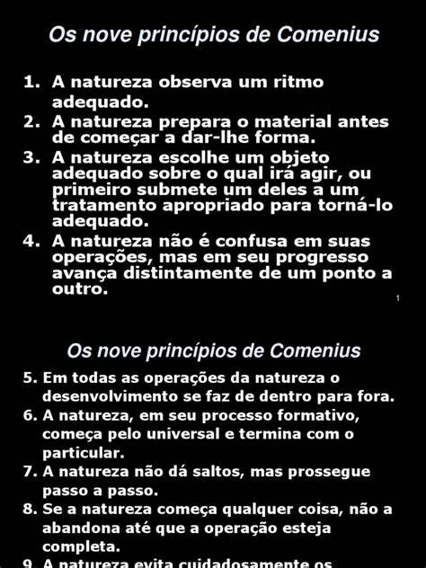 Princípios didactici de Comenius reprezentati vizual