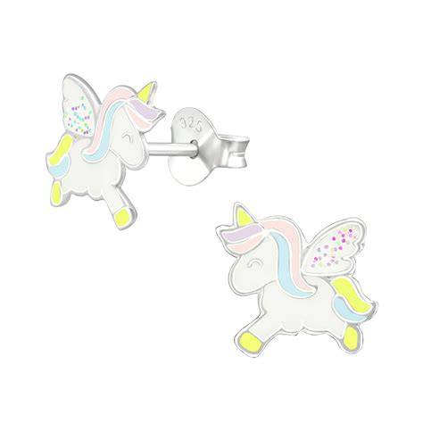 Imagine: cercei tematici pentru copii (unicorn, panda, buburuză) din argint