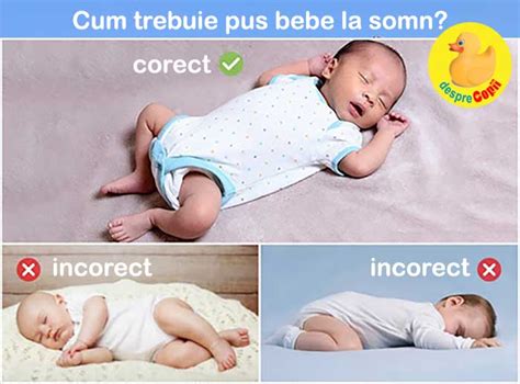 Infografic despre pozițiile sigure de somn pentru bebeluși
