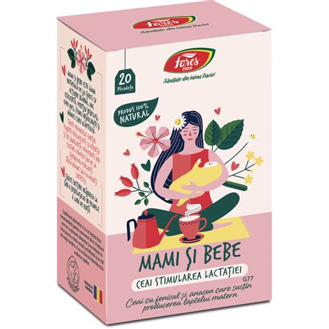 Schema de utilizare a ceaiului Mami si Bebe pentru lactație