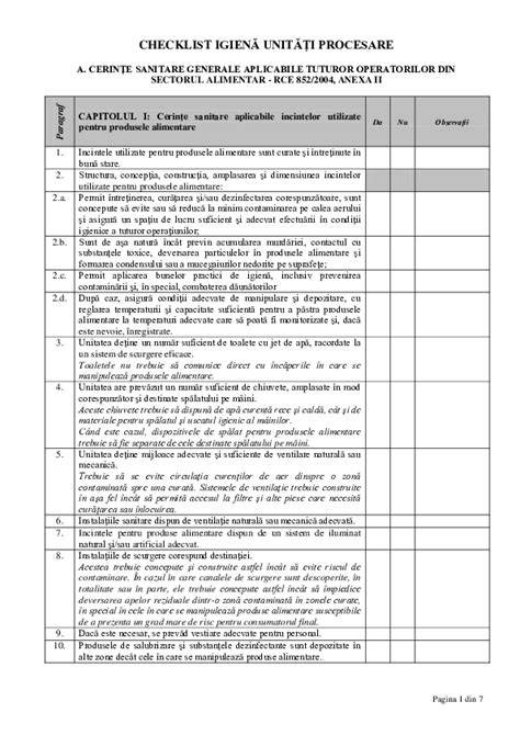 Checklist igienă legume-fructe