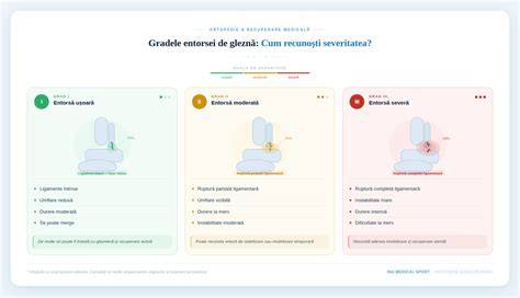 Infografic: Tipuri și grade ale entorsei de gleznă