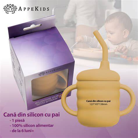 Infografic: Beneficiile utilizării cănilor din silicon cu pai la 6-12 luni