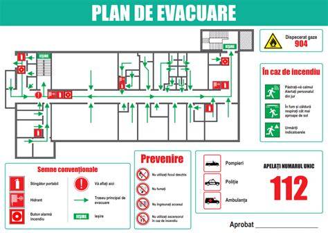 Schema căilor de evacuare pentru clădiri școlare