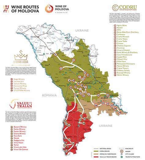Cartă a regiunilor viticole: Ostrov, Târnave, Alba, Lechința, cu indicii de altitudine și expunere