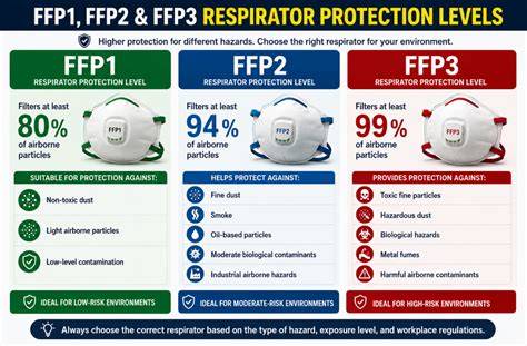 Infografic: Frontierele claselor FFP (FFP1, FFP2, FFP3) și exemple de filtre