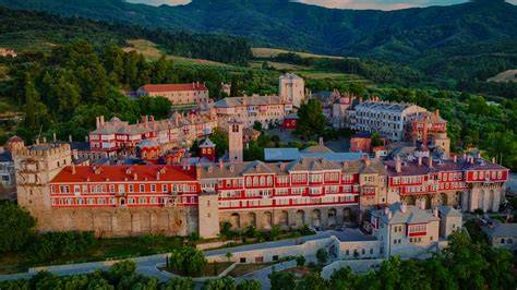 Hartă a Muntelui Athos și Vatoped