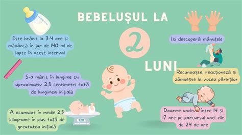 infografic cu reperele de dezvoltare ale bebelușului la 8 luni
