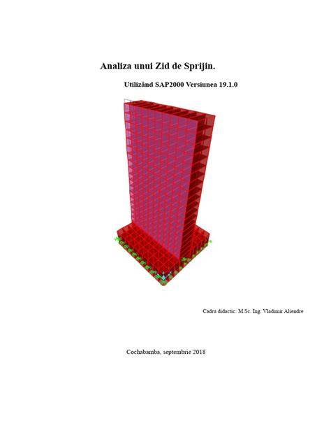 Imagine de ansamblu a zidului de sprijin cu fațadă decorativă