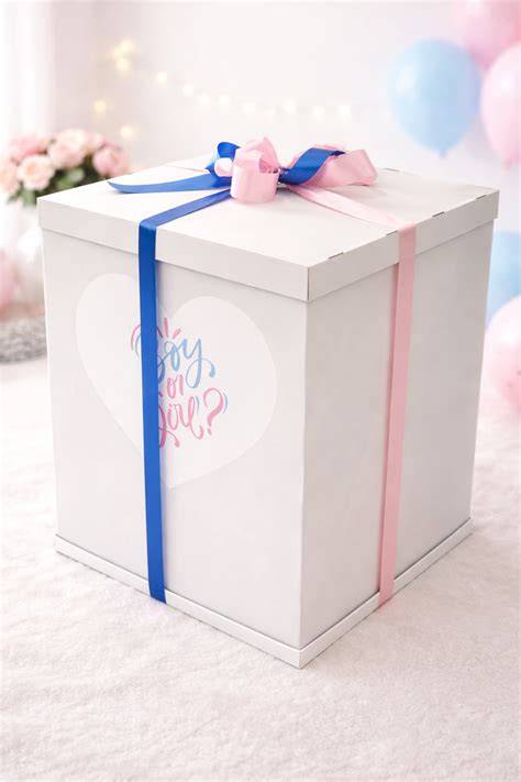 Cutie cu baloane colorate pentru reveal