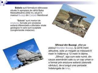 Diagramă a stratelor geologice din Bucegi