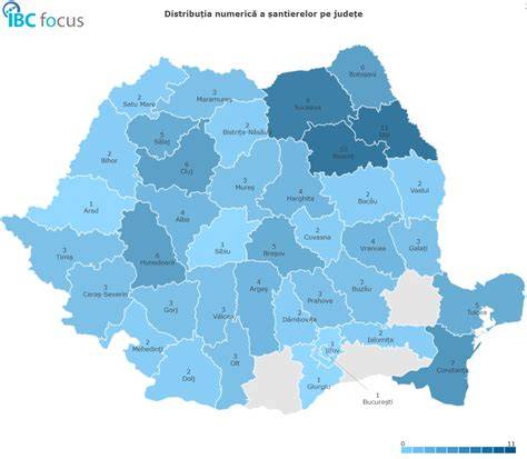 Harta distributiei centrelor de planificare familială în România