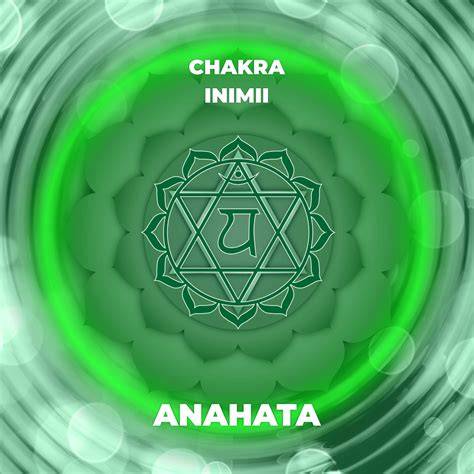 Vizualizare: Chakra Inimii (Anahata) - lotus verde cu stea in centru si elemente de aer