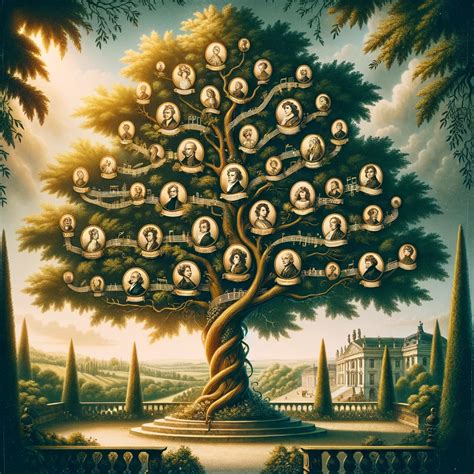 Grafic: posibilele linii paterne Y în genealogia Beethoven