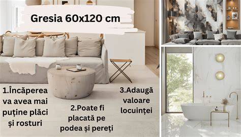 Infografic: Dimensiuni gresie 30x60 cm si 45x45 cm cu exemple de montaj