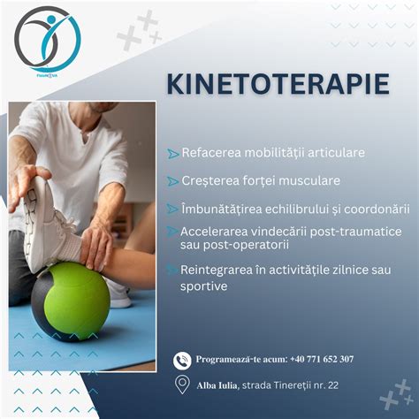 Infografic beneficii kinetoterapie sarcina