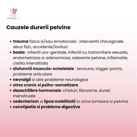 Simptomele durerii pelvine