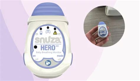Imagine conceptuala a monitorului Snuza Hero atașat la scutecul bebelușului