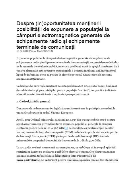 Studiu despre expunerea la campuri magnetice