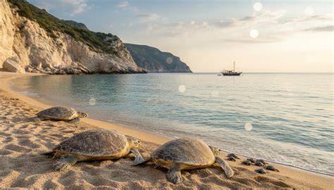 Fotografie cu plaje din Zakynthos si tematica cu testoase