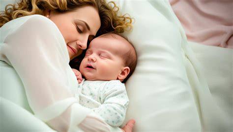 imagine tematică: familie rugându-se cu un bebeluș în brațe