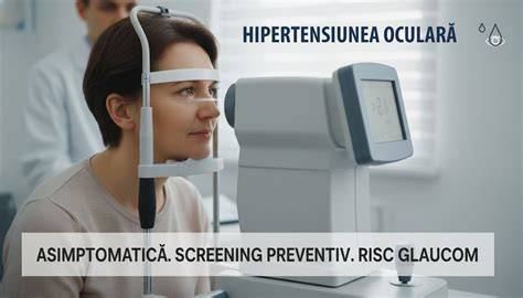 Infografic despre schimbările oculare în sarcină: dioptrii, presiune oculară, și retinopatie