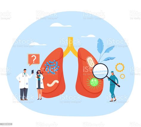 Ilustrație a plămânilor afectați de pneumonie