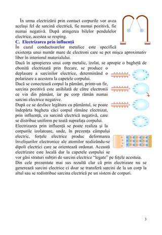 Diagrama explicativă a electrizării prin frecare, contact și inducere