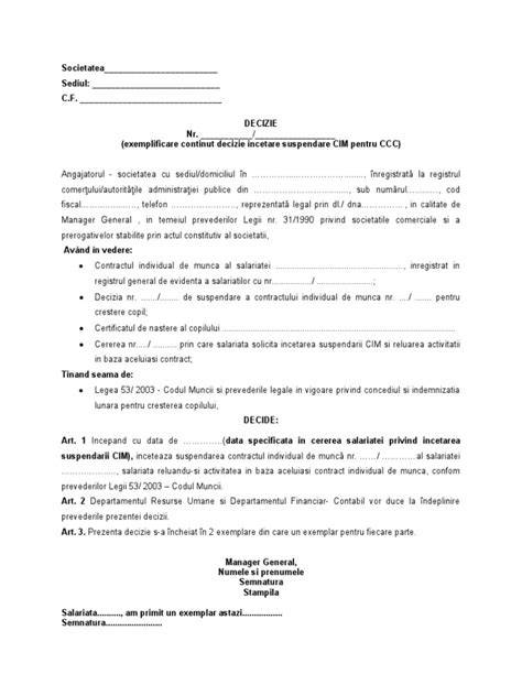 Infografic: Ciclu CCC si suspendare CIM