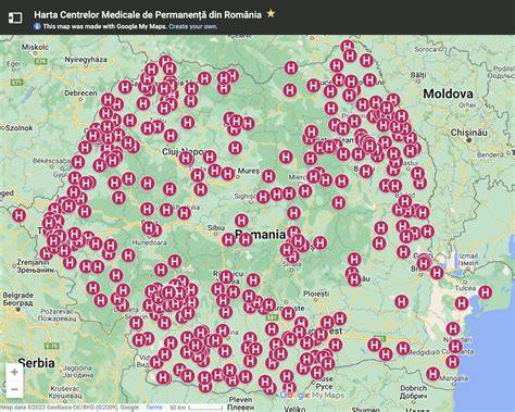 Harta națională a centrelor de naștere și monitorizare