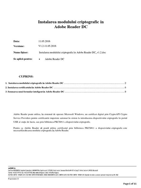 Instrucţiuni pentru instalarea Adobe Reader