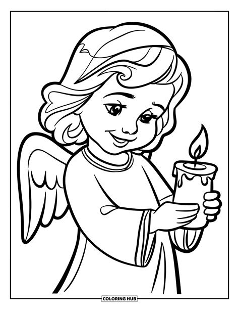 O imagine cu un înger care ține o lumânare