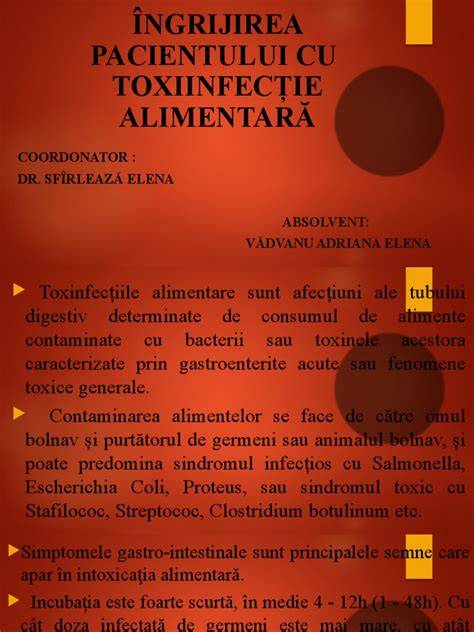 Diagramă a algoritmului de diagnostic în toxiinfecția alimentară gravidelor