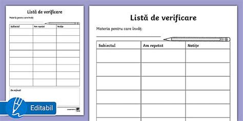 listă verificare înainte de test (recipient, cronometru, instructiuni)